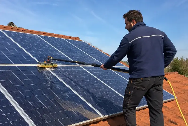 Nettoyage et entretien de panneaux solaires à Saint-Martin-des-Tilleuls